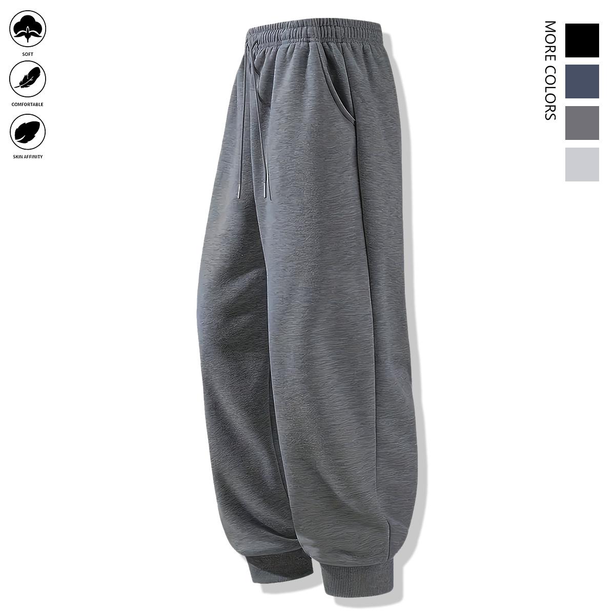 Men's Classic Drawstring Jogger Pants - Soft and breathable polyester sportswear, suitable for fitness, training and casual wear (navy blue, black, dark gray, light gray), casual pants | Drawstring waist pants | Breathable material