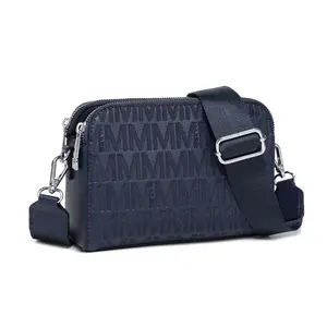 MKP COLLECTION Crossbody Bags for Women Small Shoulder Purses with Adjustable Wide Strap, Triple Zip Design
