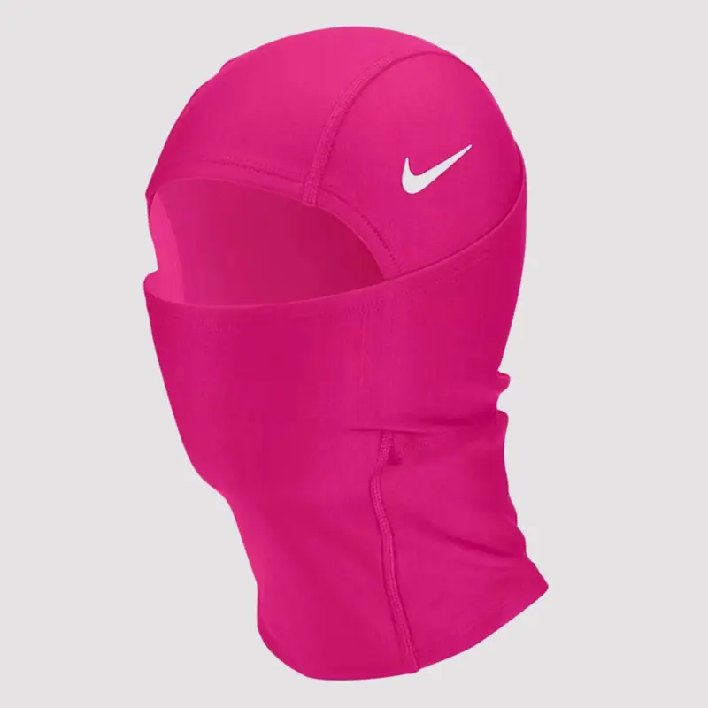 Nike Men's Pro Hyperwarm Hood Face Covering Mask - Pink, White Swoosh, OSFM (Pink Shiesty), Dry-Fit 88% Poly/12% Spandex, Streetwear Headwear, Mens Gifts, Men's Fashion Accessories