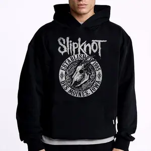 Slipknot Established 1995 Des Moines Iowa Vintage Hoodie, Fleece Fabric Pullover Unisex Casual Streetwear Trendy Top for Men for Women