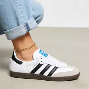 Adidas Samba OG Cloud White Core Black (GS) IE3675 Youth Authentic Shoes Footwear Sneaker Trainer Comfortable Walking Fashion The best gift for friends, lovers, and mothers