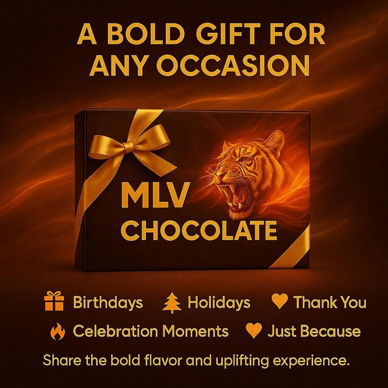 MLV Chocolate – 8 Bars Artisan Mood-Enhancing Chocolate Bar with Natural Extracts & Cocoa Polyphenols – Supports Relaxation, Positivity & Daily Well-Being – Gluten-Free, Non-GMO (8 Bars) (1)