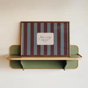 [Sale off up to 50%] [Free ship] [No Frame] Striped Wall Art, How Lucky Are We Print, Living Room Quote Print, Stripe Living Room Prints, Retro Wall Art, Bedroom Horizontal Wall Art