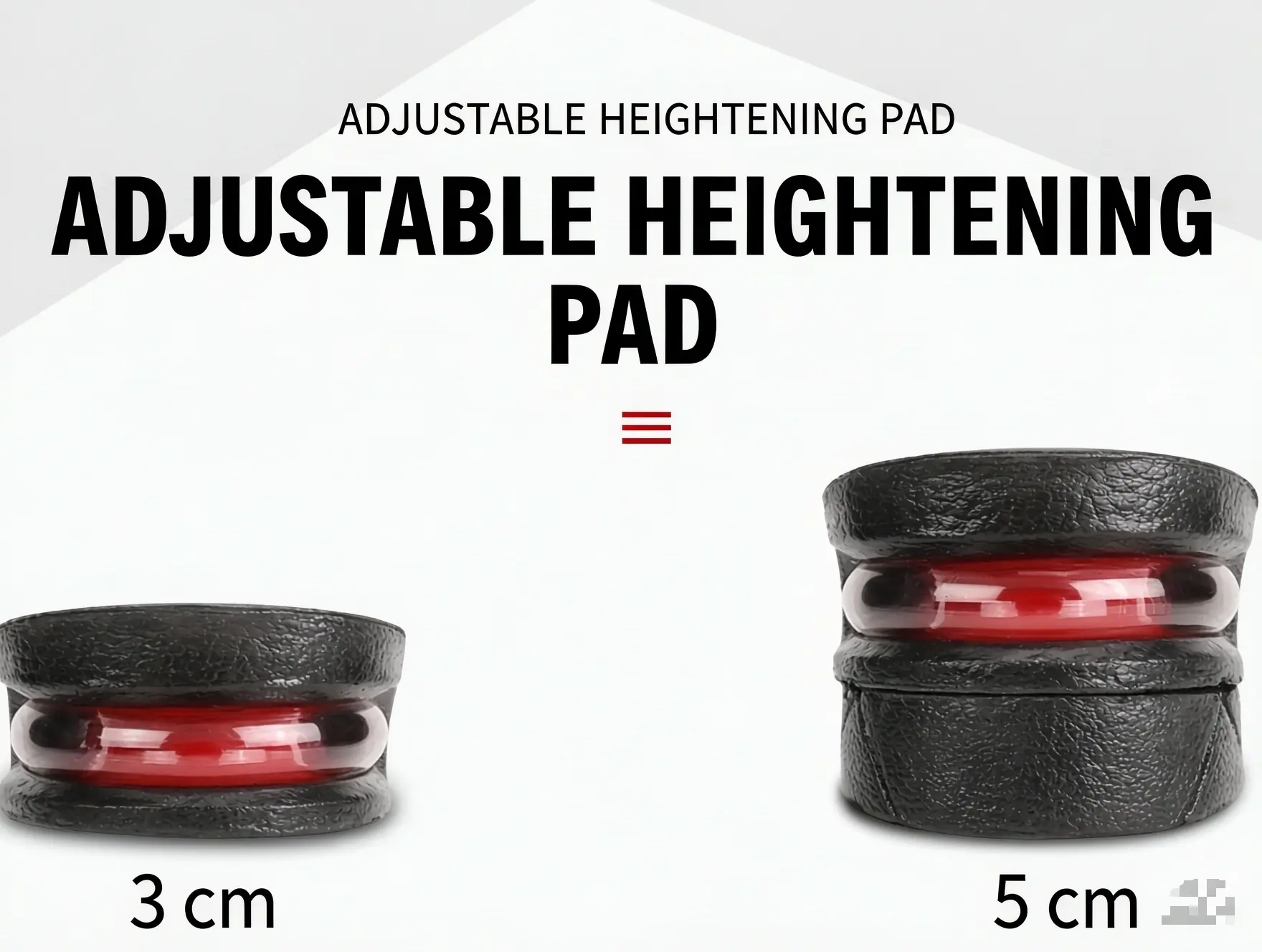 Invisible air cushion insoles for height increase, ultra-soft internal height-increasing insoles for women’s leather shoes and men’s shoes, adjustable height, 5 cm / 1.97 inch