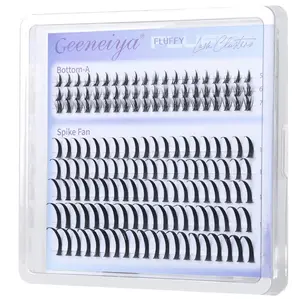 Geeneiya Spikes Lash Clusters and Bottom Lashes Wispy Eyelash Clusters D Cluster Eyelash Extensions Spike Individual Eyelashes (5-6-7mm, 11-13-15-17-19mm)