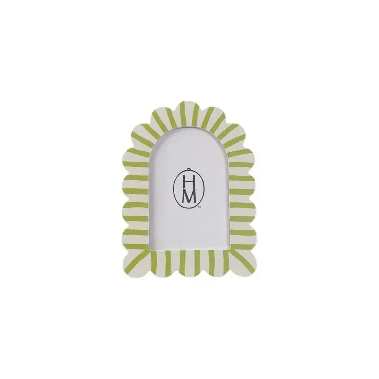 Striped Scalloped Photo Frame