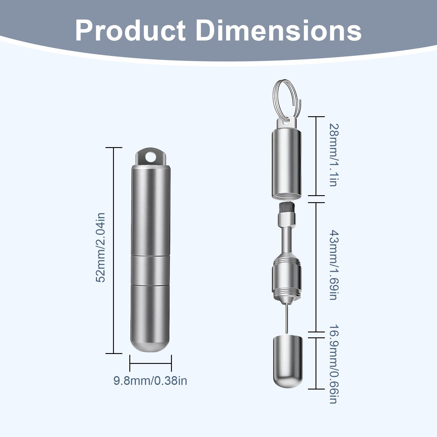 SIM Card Tray Removal Tool with Cleaning Brush, 2 in 1 EDC Portable Keychain Eject Pins Reset Needle Opener Cleaning Pen for iPhone Airpods Pro