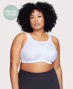 No-Bounce Camisole Sports Bra White No-Bounce Camisole Sports Bra White