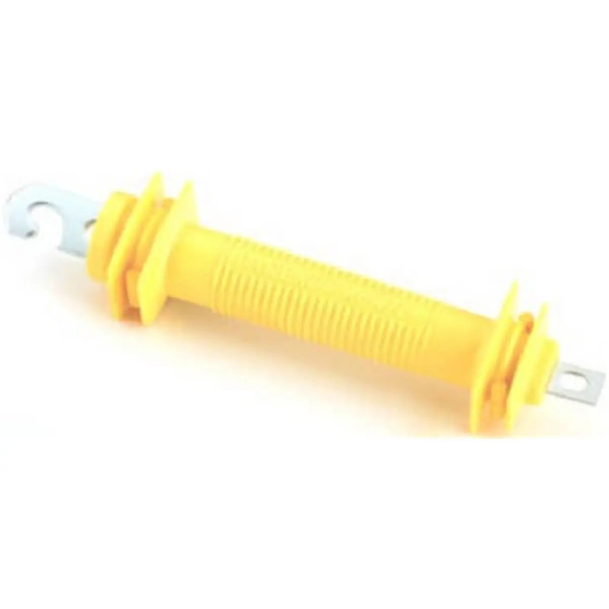 Dare Products 1247 Semi-Rigid Synthetic Rubber Door Handle - Yellow, 7.6x0.7x0.5 inches, with Plated Safety Hook, Door Handles