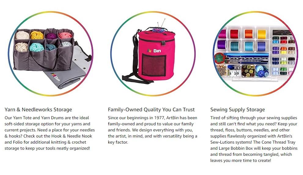 8155AB Sew-Lutions Bobbin Box, Sewing Bobbin Organizer, [1] Plastic Storage Case, Clear