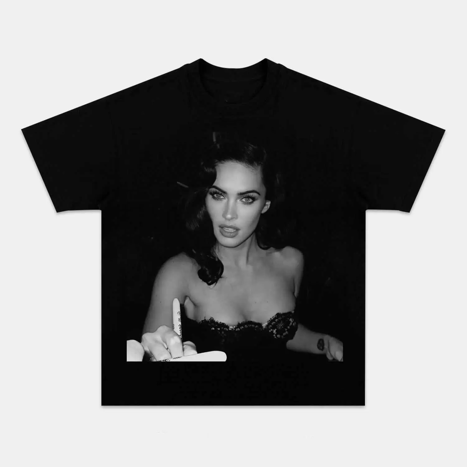 Unisex Printed Short-Sleeve T-Shirt - Casual Crew-Neck Street-Style Athletic Tee MEGAN FOX GRAPHIC TEE, Unisex  T-Shirt, Menswear, Womenswear
