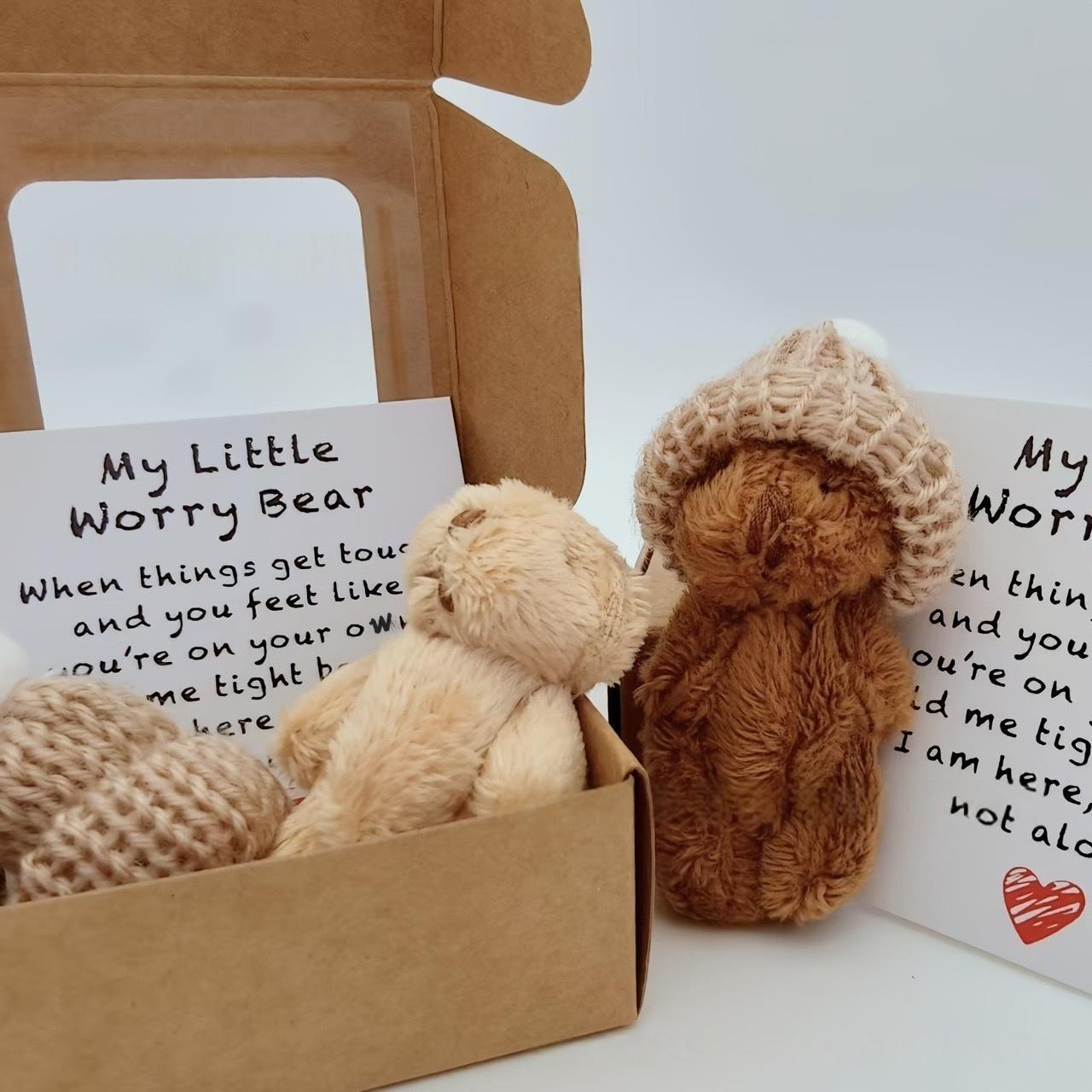 Handmade Little Pocket Bear Set,Anxiety Relief Plush Bear Hug,Halloween Thanksgiving Christmas New Year Birthday Gifts for Women Men Dad Mom Girl Boy Daughter Son-MM Handmade Little Pocket Bear Set,Anxiety Relief Plush Bear Hug,Halloween Thanksgiving Christmas New Year Birthday Gifts for Women Men Dad Mom Girl Boy Daughter Son-MM