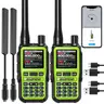 2Pack Baofeng UV-5R Mini Ham Radio Handheld Two Way Radio, NOAA Weather Receiver, Rechargeable Walkie Talkie, Dual PTT, APP Programming, Frequency Copy, 999 Channels, USB-C Charging Portable Survival Radio