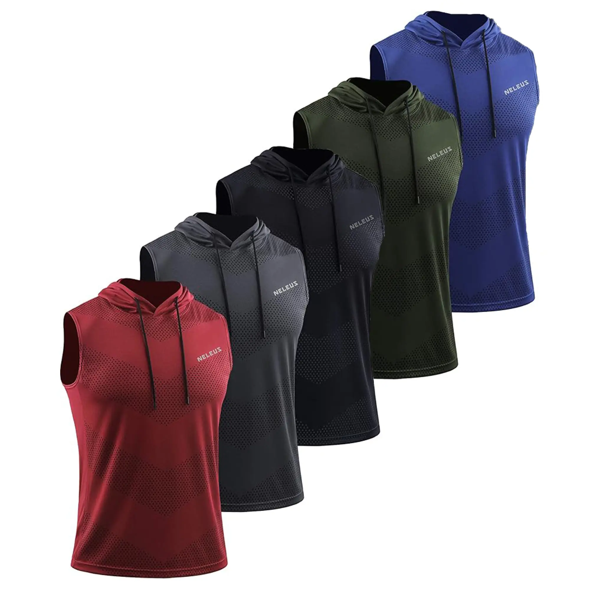 5098# Black/Grey/Red/Olive Green/Blue,5 Pack