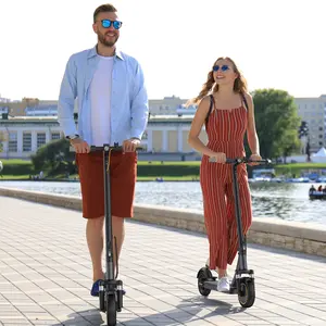 PORORO Upgraded Electric Scooter for Adults - 350W Motor, 19MPH & 21-Mile Range, 8.5" Folding Commuter E-Scooter with Dual Suspension & Shock Absorption Scooter with LCD Display limes cooters