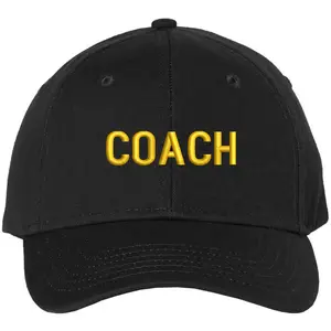 COACH Baseball Hat | Embroidered Coaches Uniform Head or Assistant Coach Sports Team Cap for Men & Women