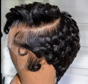 Short Curly Wig Human Hair Wigs for Women Short Pixie Cut Wig