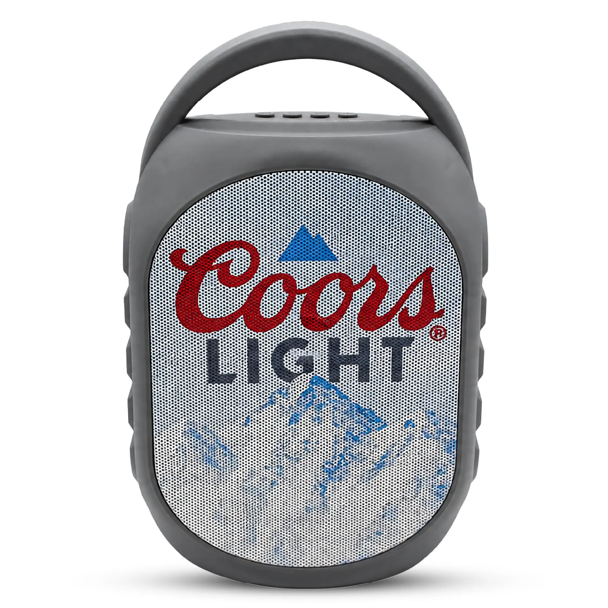 Coors Light V2 Compact Wireless Rechargeable Speaker - Colorful LED Light Audio Device, Built-In Handle, Function Buttons, Mobile Compatibility, Batteries Included for Campfire/BBQ Mini Parties