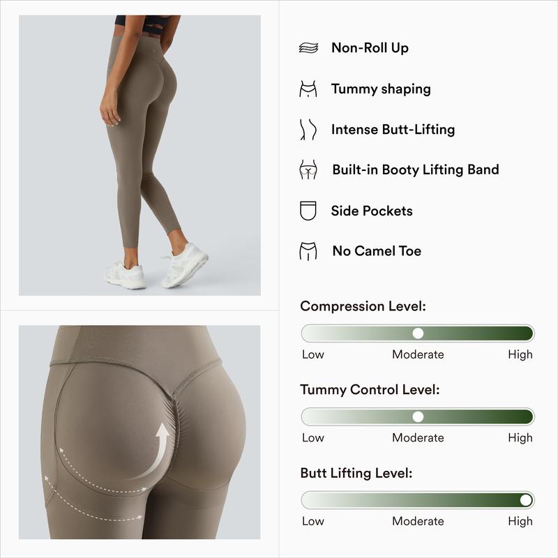 Halara UltraSculpt High Waisted Scrunch Butt Lifting Tummy Control Pocket Shaping Training Leggings