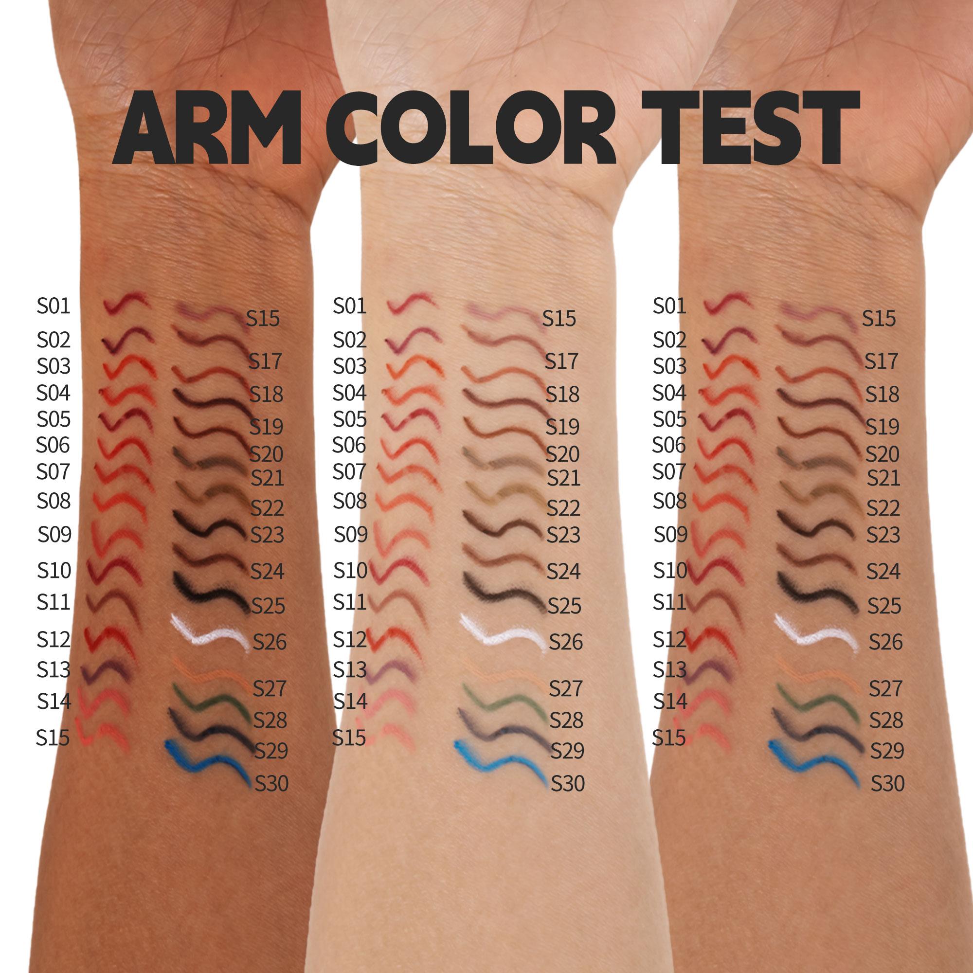 From Lips to Brows to Eyes, 30-Piece Multi-Color Makeup Pencil Set, 20 Lip Liners + 5 Brow Pencils + 5 Eyeliners for Daily Makeup