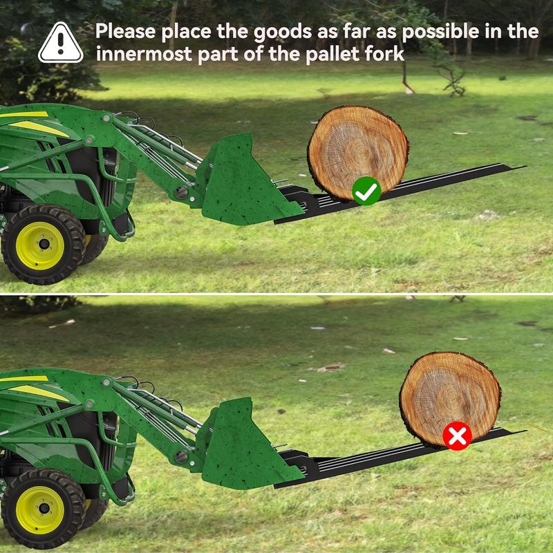 YITAMOTOR Clamp on Debris Forks - 48" / 58" 2500LBS / 4000LBS Heavy Duty Quick Attach Tractor Bucket Pallet Forks with Helical Screw Design for Skid Steer, Farm, Construction, Warehouse Truck