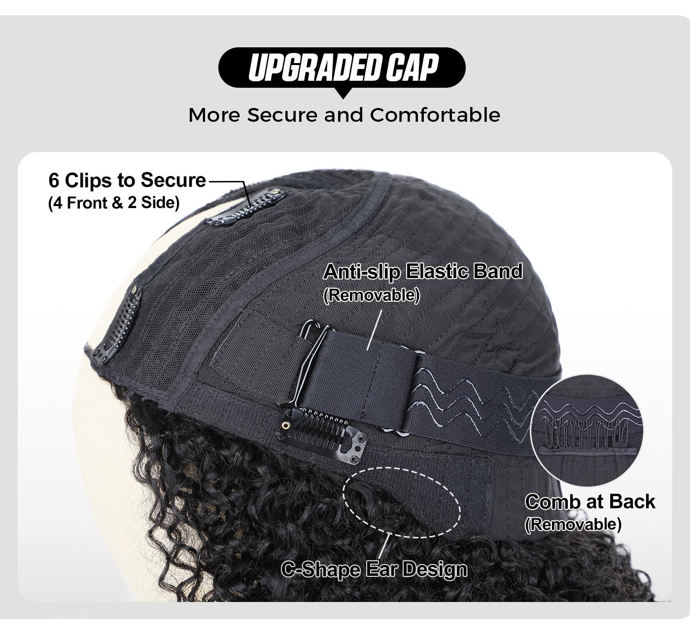 【250% 20" Only $126】OQ HAIR Afro Curly V Part Wig 180% 250% Density No Leave Out Thin Part Human Hair Wigs 0 Skill Needed Glueless Wig Beginner Friendly #TikTokShopBlackFriday