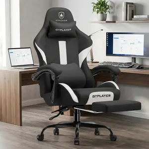 【Deals For You】GTPLAYER Office Gaming Chair, with Pocket Spring Cushion and Memory Foam Lumbar Pillow, Desk Chair Reclining, Mesh Swivel Rolling Task Chair Furniture Ergonomic