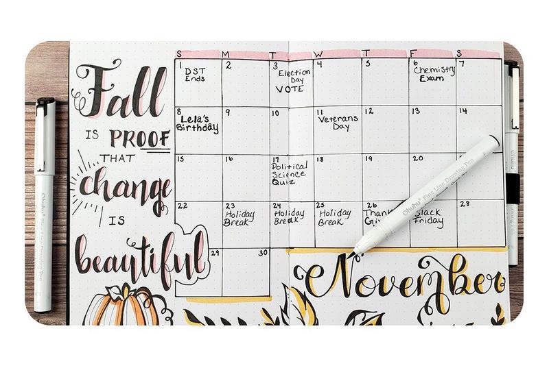 Ohuhu Micro Fineliner Pens: 8 Waterproof Black Ink Pens in Assorted Sizes for Drawing, Journaling, Sketching, Anime, Manga & Watercolor Art