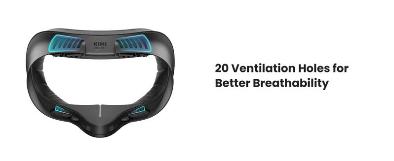 KIWI design V4 Facial Interface, 2 Face Pads Compatible with Oculus/Meta Quest 3S, Accessories for Quest 3S, NOT Compatible with Meta Quest 3