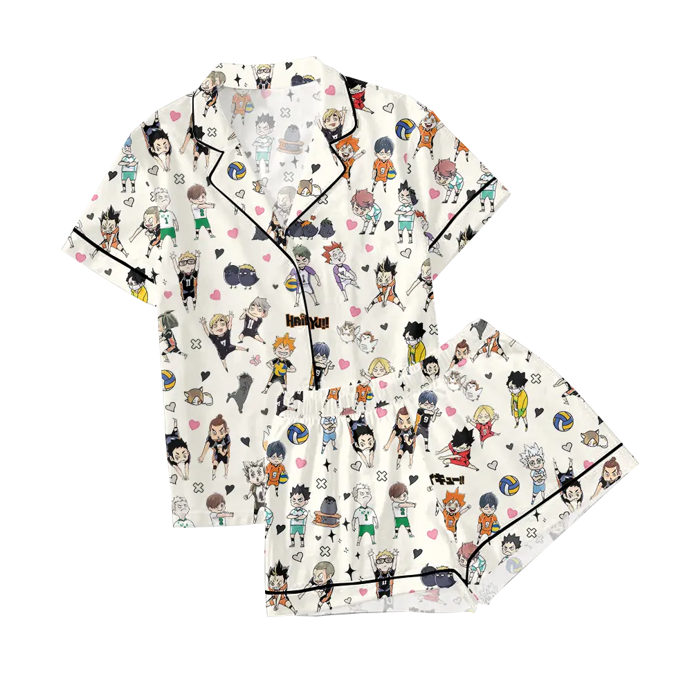 Haikyuu Spy x Family Chainsaw Man Anime Pajamas, Anime Manga Gift For fan Soft Comfortable Pajama Set