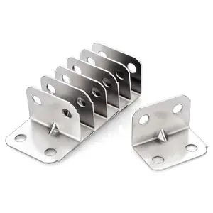 4-hole 90-degree Angle L-bracket, Corner Bracket, Angle L Bracket, Suitable for Table, Chair, Cabinet, Wardrobe,Joint Right Angle Bracket,L Shape Heavy Duty Metal Corner Brace Shelf Supporter for Wood Aufuga 10pcs