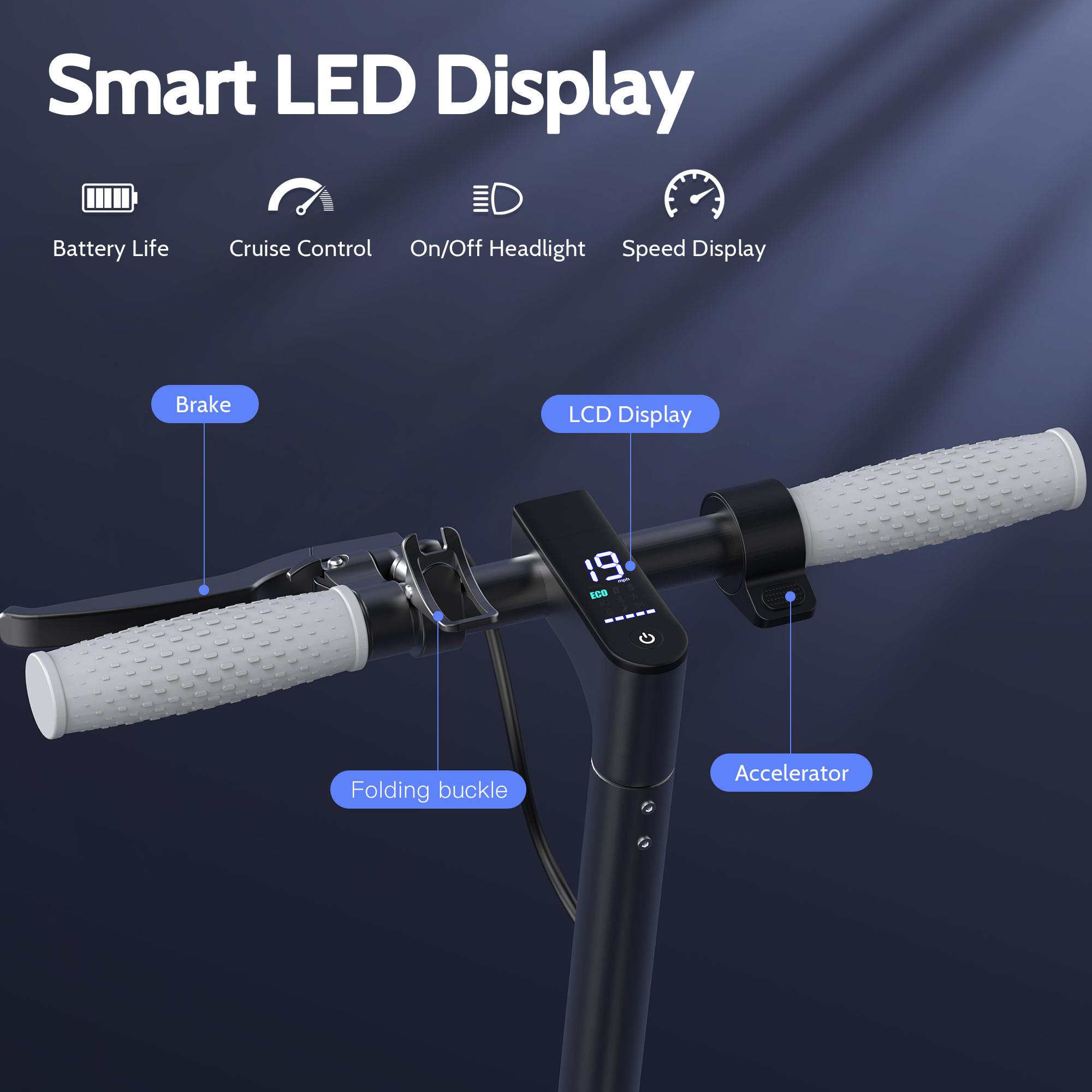 Parent Must-Have! 8+ Electric Scooter 350W Power 19Mph +12-18 Miles Range! Solid Tire + Dual Brakes= SafeFun! Folding + Cruise Control for Family Outings!#KidsElectricScooter