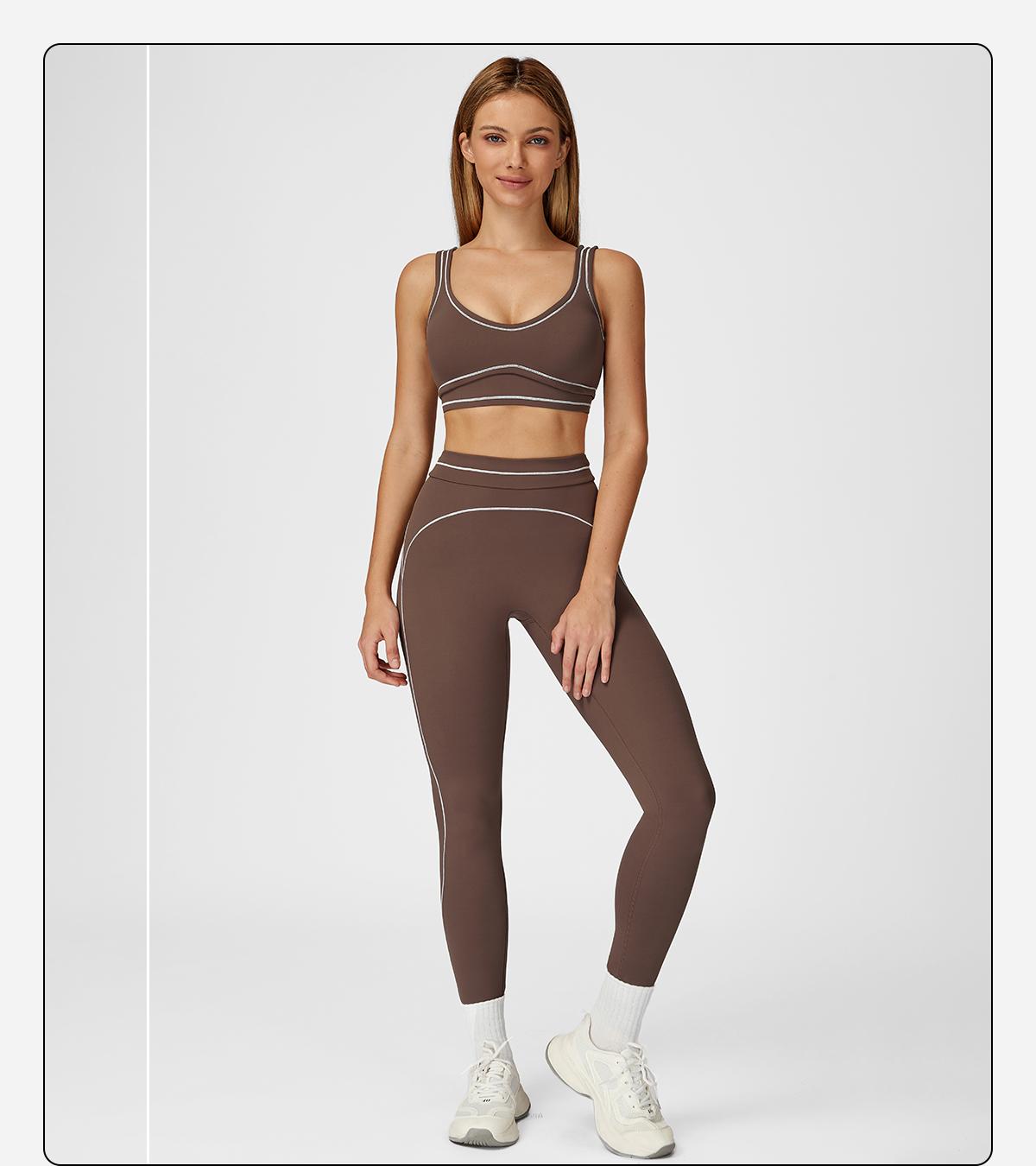 MFVIM Women's Two-Piece Sports Set, Comfortable Activewear for Fitness and Gym, Athletic Clothing for Everyday Use Summer Sportswear Yoga Bottoms Sporty Casual Seamless SpringStatements