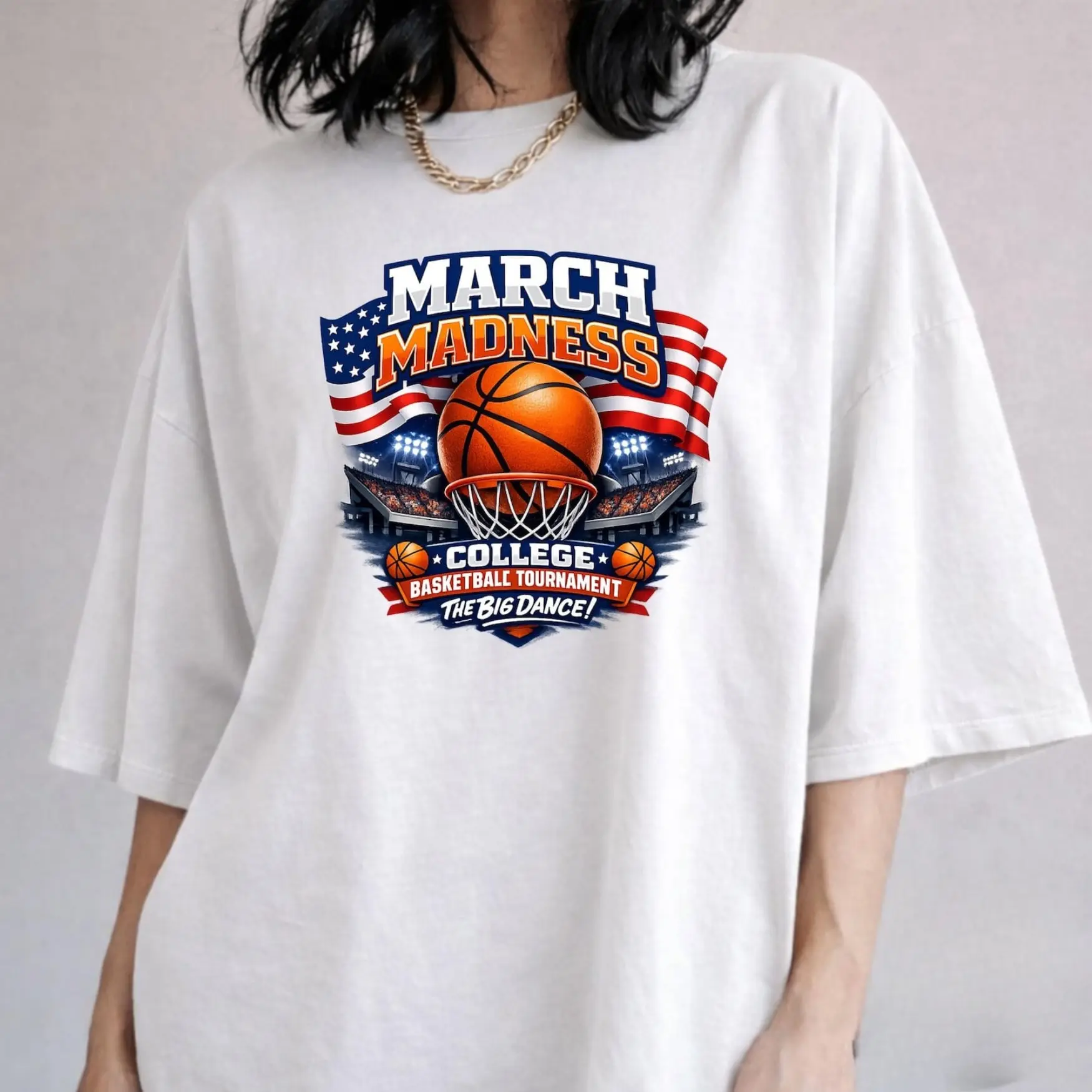 March Madness Basketball Tee – Funny Game Day College Sports Shirt | Season Gift for Sports Mom & Basketball Lover