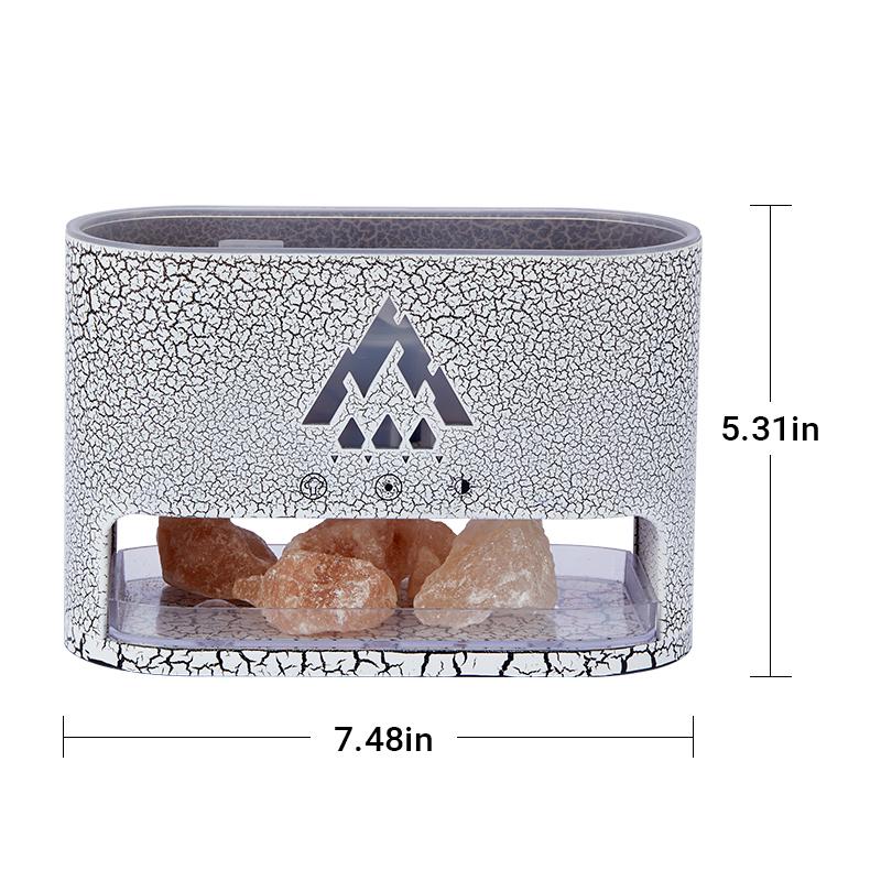 Himalayan Salt Lamp FlameRock 3-in-1 Aromatherapy Machine 250ml Essential Oil Diffuser with Simulated Flame & Jellyfish Mist LED Lighting Cool Mist Humidifier Timer Auto Off for Home Bedroom Office Negative Ions