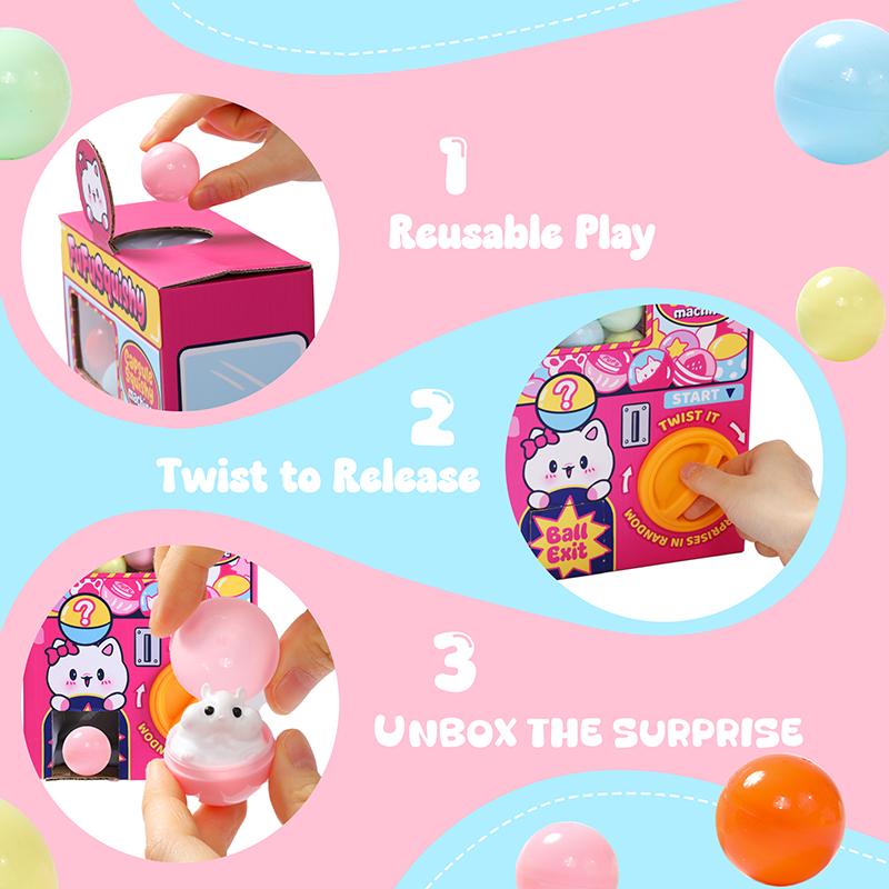 FUFUSQUISHY 30pcs Squishy Capsule Set, Capsule kit with Cute Taba Squishy toys, Birthday Gifts, Stress Relief Toys