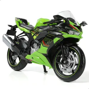 1/12 Scale ZX-6R Style Middleweight Sports Bike Die-Cast Model – Alloy Metal Motorcycle with Rotating Front Wheel, No Assembly Collectible Moto Display Gift for Adults Green
