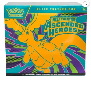 Pokémon Ascended Heroes ETB Elite Trainer Box Mega Evolution Trading Card Game for Kids Ages 6+