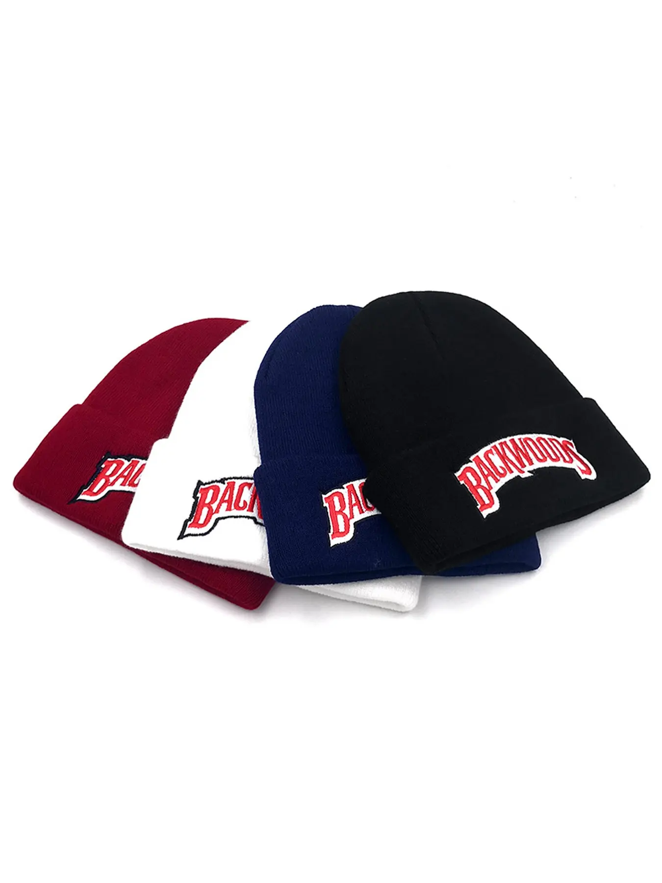 2026 New Boundless Hat BackWOODS Personalized Embroidered Hip Hop Hat Street Skateboarding Hat Outdoor Autumn and Winter Windproof Warm Hat Daily Life Commuting Hat Male Female Knitted Hat, Fashion Beanie, Bean Hat, Beanies Hats