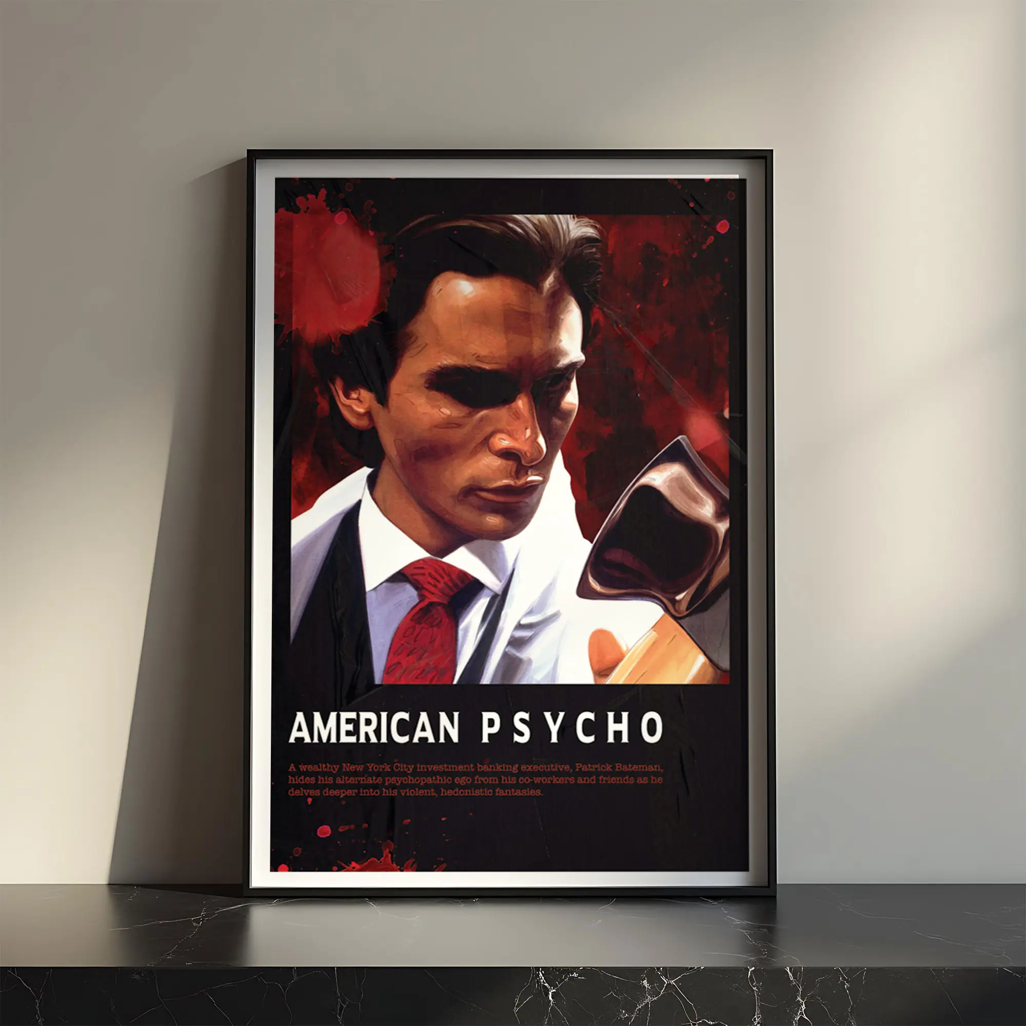 American Psycho Style Poster Wall Art For Modern Home Decor Living Room Office Bedroom