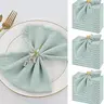 REWOMC 36 Pieces Handmade Cloth Napkins with Fringe 16"x16" Soft Cotton for Weddings Party Banquet Dinner Daily Use Tableware Mother’s Day