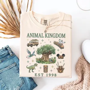 Animal Kingdom Inspired Shirt, Vintage Vacation T-Shirt, Retro Matching Theme Park Tee, Family