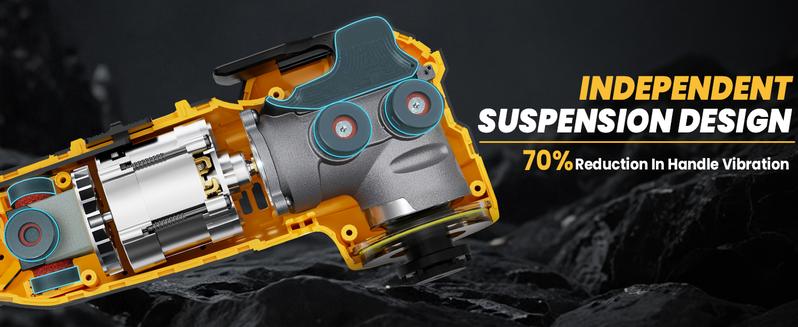 Upgrade Cordless Oscillating Tool Compatible with Dewalt 20V Battery(NO BATTERY!!), Brushless Multi Tool Kit with 6 Speed for Cutting Wood Remove Grout & Sanding,LED Light