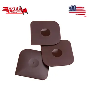 Plastic Pan Pot Dish Scraper Tool Set, Kitchen Nylon Food Scraper (Brown)