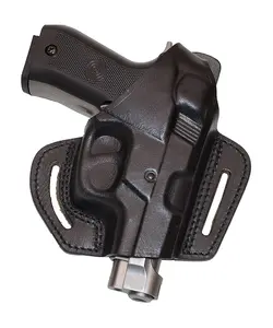 Smith&Wesson 5906 Pancake OWB Leather Holster, 2 Slot Thumb Break Right Hand (Alis316)