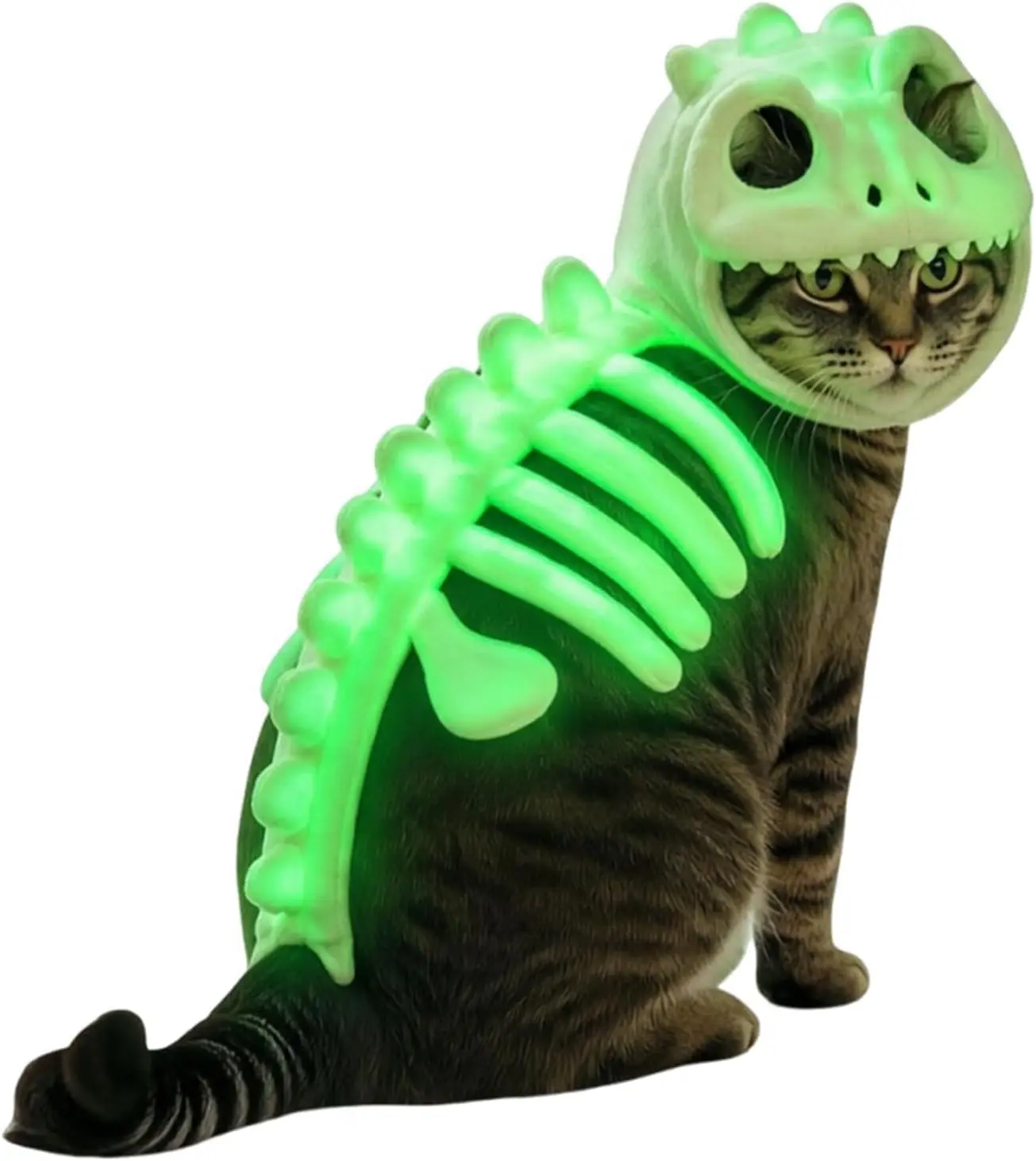 Halloween Skeleton Print 1-Piece Plush Dog Costume - Machine Washable, Multi-Size Fit for Small/Medium/Large Breeds, Party Dressup & Parade Show