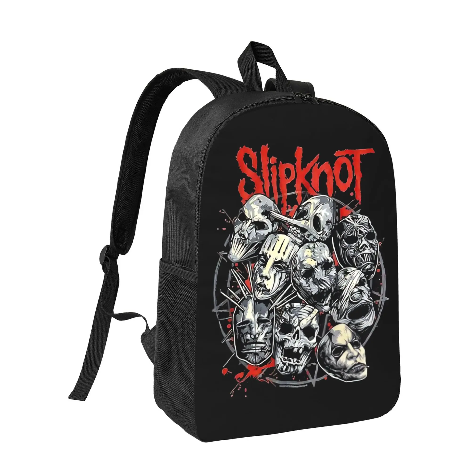 Slipknot Backpack 17 Inch Horror Schoolbag Back to School Casual Laptop Bag for Office Travel Camping Weekend