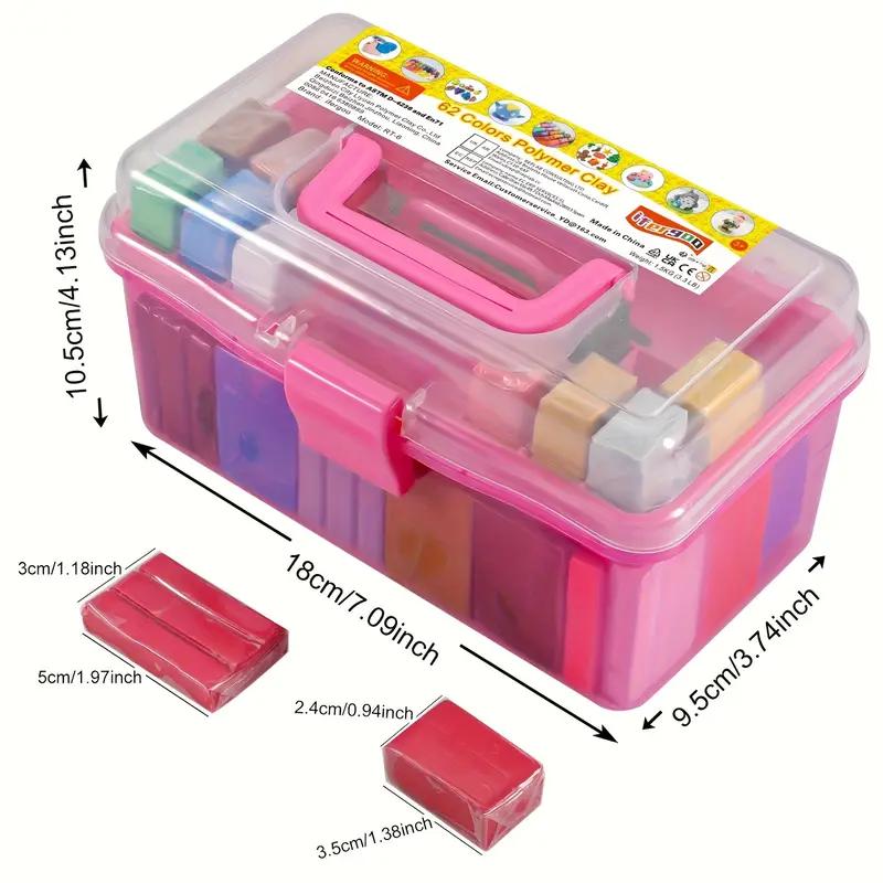 46/62/88/100 Pcs Polymer Clay Kit Creative Moldable Clay for Kids DIY Starter Kits Oven Baked Model Clay Non-Sticky with Sculpting Tools Craft Supplies Unique Gift for Children & Artists - Colorful Marker Set