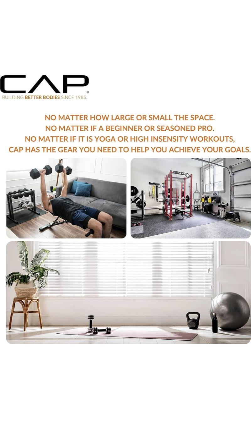 CAP Barbell Dumbbell Set with Rack - Multiple Options in 150lbs and 210lbs