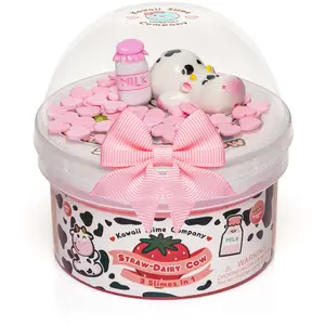 Straw-Dairy Cow 2 Slimes in 1 Signature Dome™ Slime